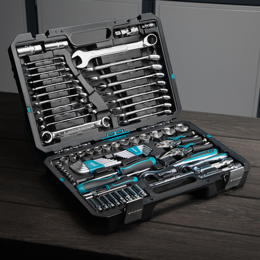 Набор инструментов, 1/4, 1/2, CrV, 120 зубьев, 78 предметов Gross