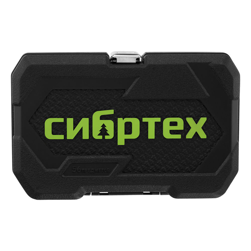 Набор инструментов, 1/4, пластиковый кейс 56 предметов Сибртех