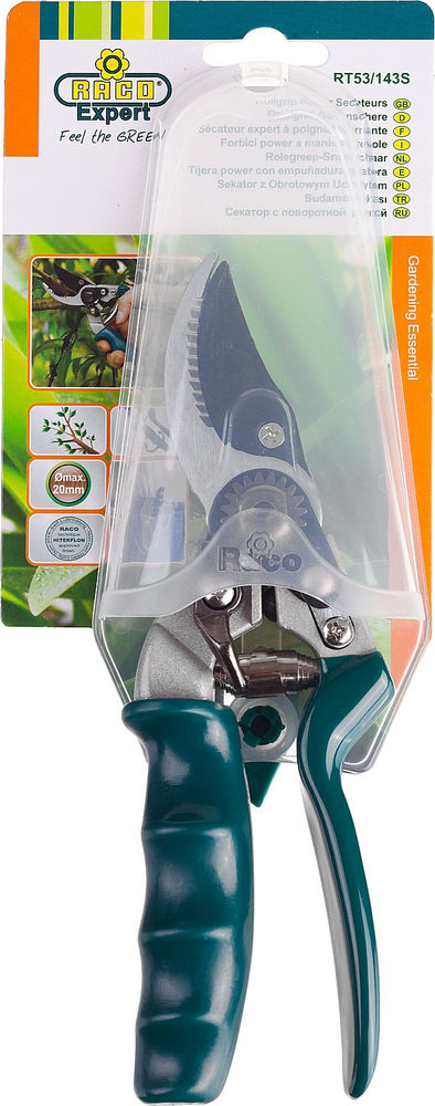 Плоскостной секатор 143S 210 мм, с поворотной рукояткой RACO 4206-53/143S
