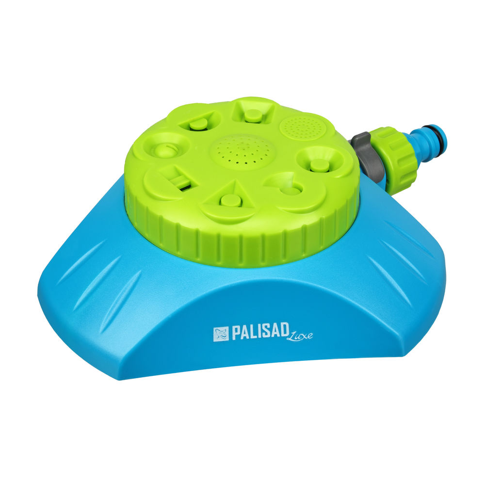 Распылитель-дождеватель, 8 режимов, с регулировкой, утяжеленная база, LUXE Palisad (65804)