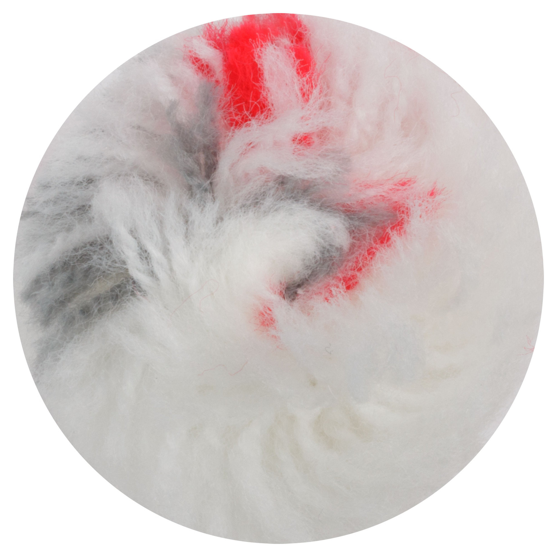 Ролик полиакрил. мини Профи, белый с серой и красной полосками, диам.15/35 мм, ворс 10 мм, 100 мм (02681)