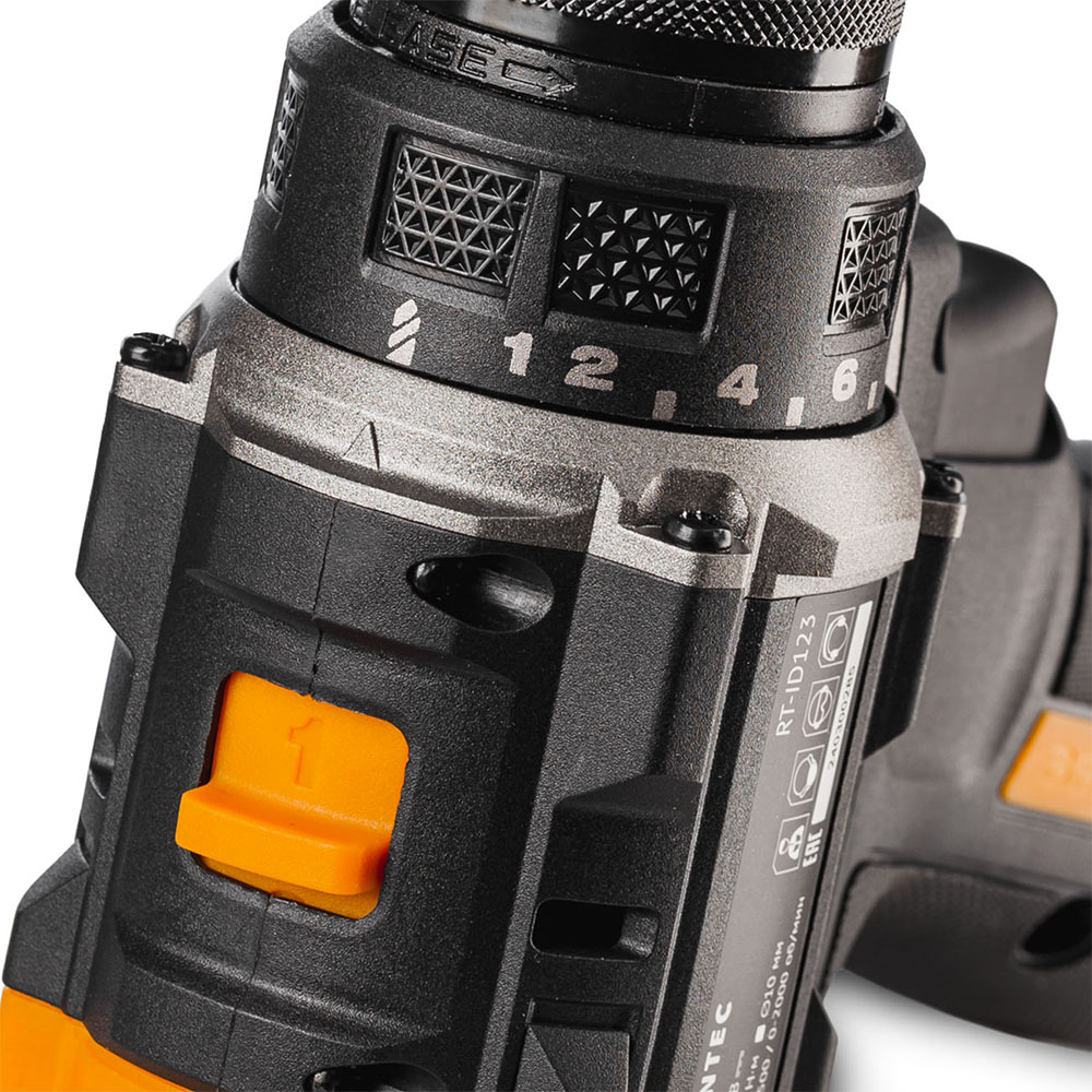 Дрель-шуруповерт аккумуляторная PRO 10 мм, 16В, 2*2Ач, 50Нм RUNTEC RT-ID123