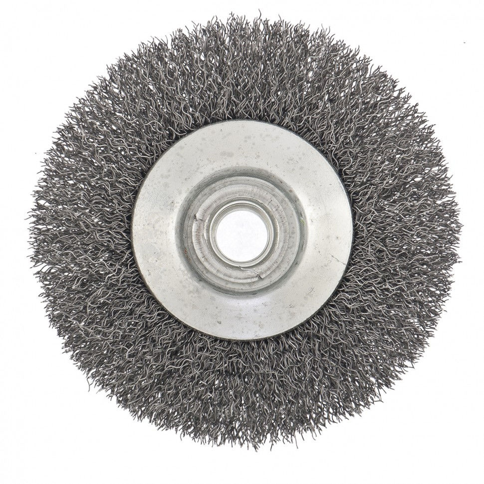 Щетка для УШМ, 100 мм, М14, тарелка, витая проволока Сибртех (746087)