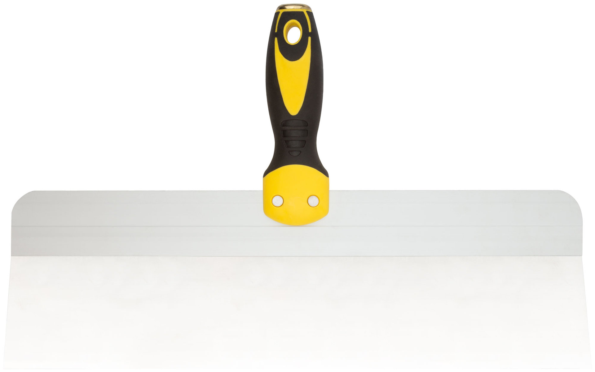 Шпатель фасадный нержавеющий Профи, прорезиненная ручка с метал.бойком 400 мм (06446)