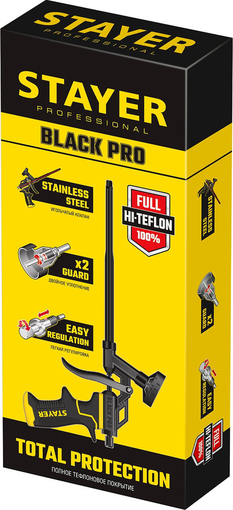 Пистолет для монтажной пены Black PRO, тефлоновый STAYER Professional 06862_z02