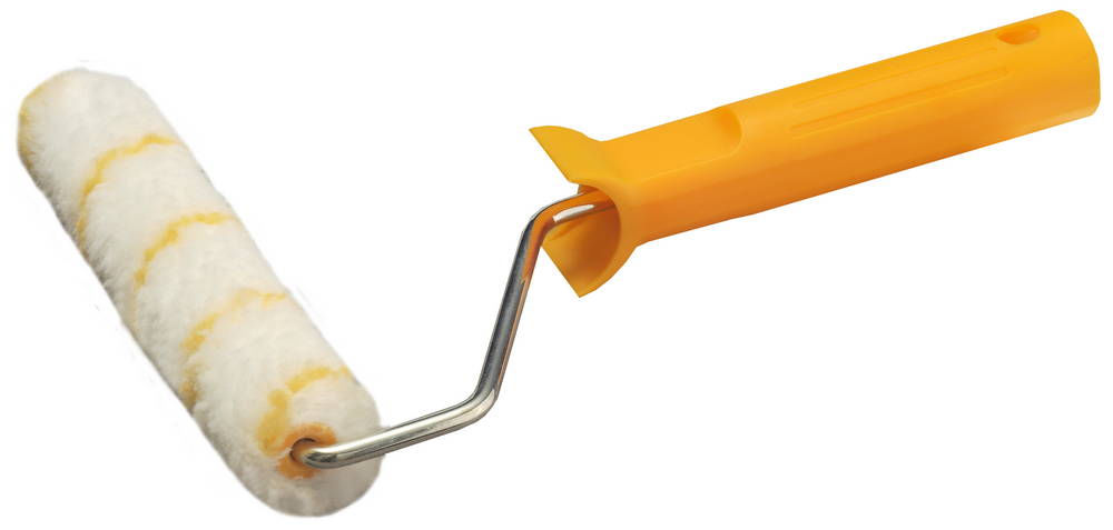 Валик мини-валик малярный в сборе GIRPAINT, 15 х 160 мм, бюгель 6 мм, ворс 10 мм, полиакрил, все виды ЛКМ STAYER 03-0509-16_z01