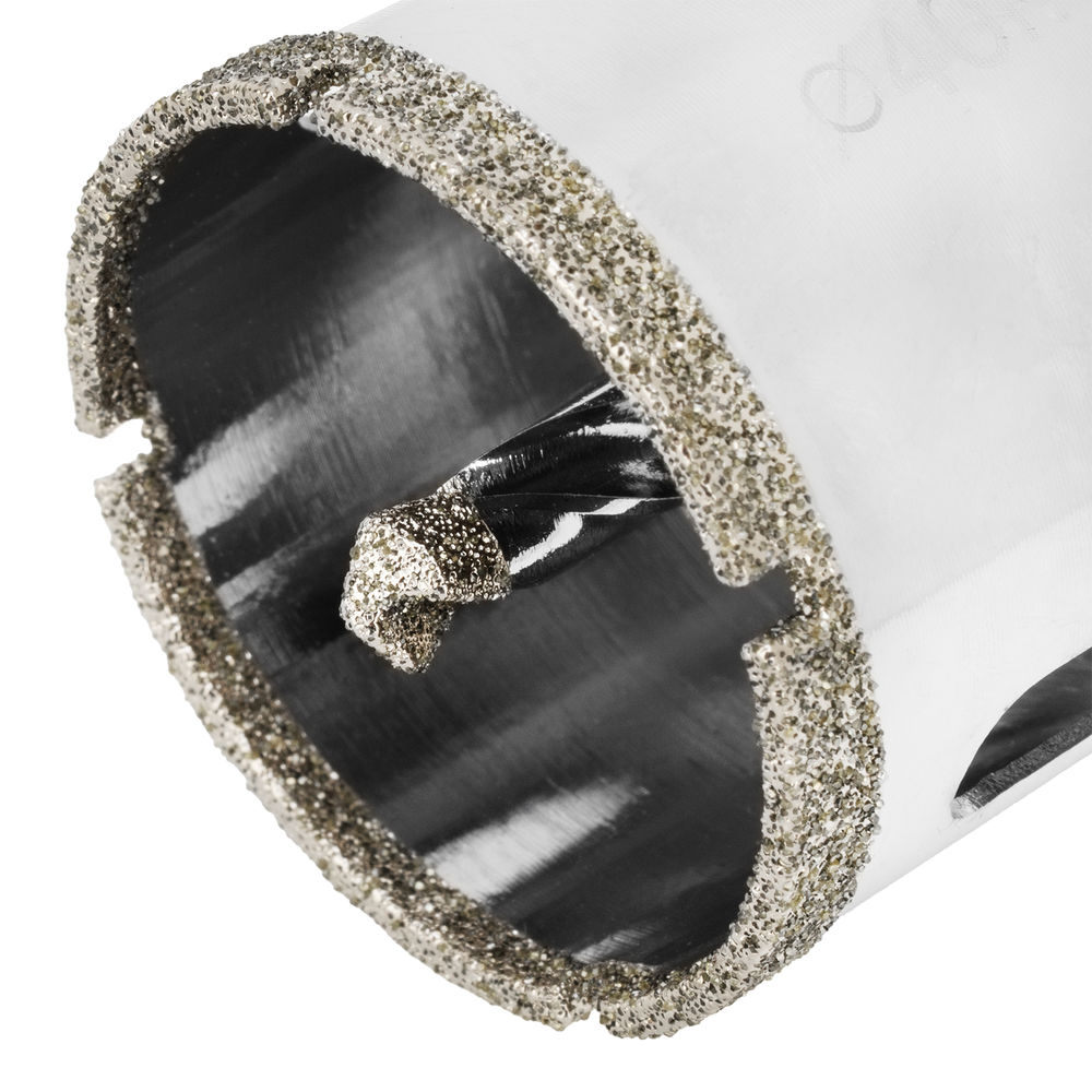 Сверло алмазное по керамограниту, 40 х 67 мм, трехгранный хвостовик Matrix (726403)