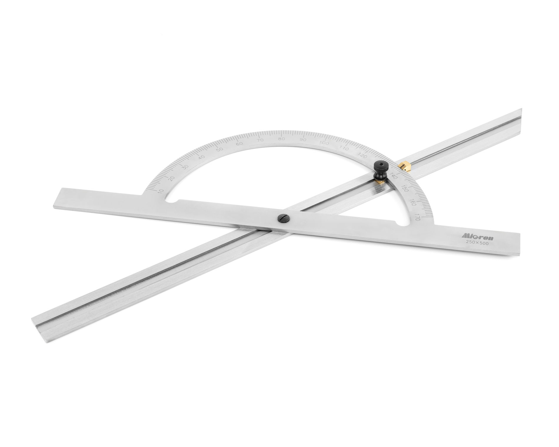 Угломер-транспортир мод. УТ 10-170° (250x500мм 1°) регулир.рейка (ГРСИ №93019-24) Мicron