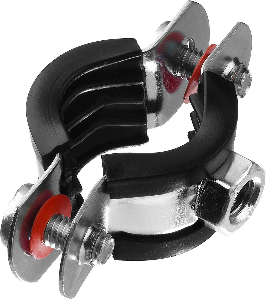 Хомут трубный с гайкой 1/2, цинк, 10 шт ЗУБР 37850-20-24