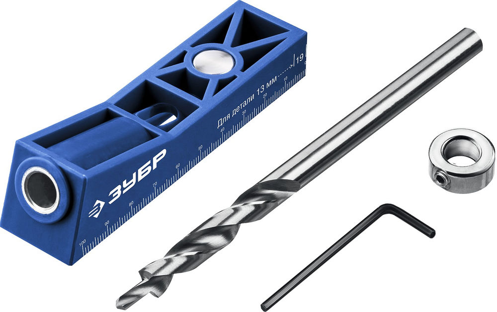 Кондуктор одинарный для глухих отверстий, одно отверстие ЗУБР Профессионал 30092