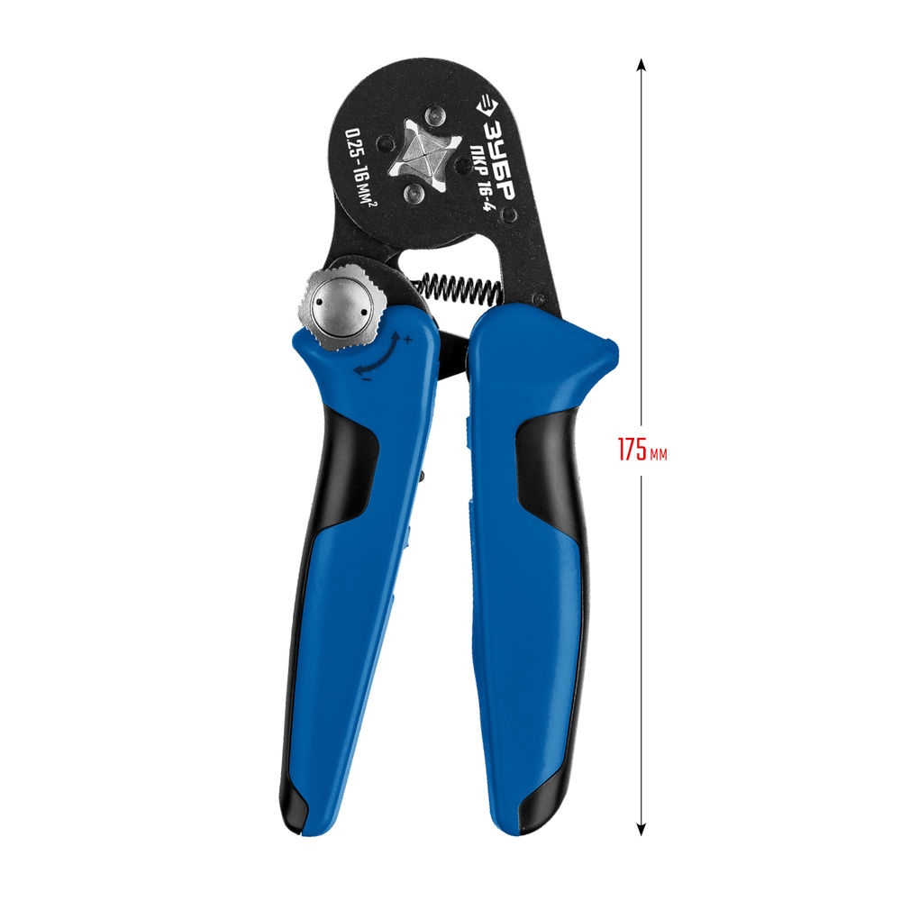 Пресс-клещи мультидиапазонные с квадратным профилем 0.25 - 16 мм2 ЗУБР ПКР-16-4 Профессионал 22693