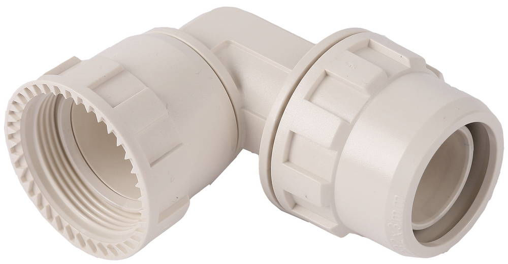 Переходник угловой ШиреФит накидная гайка - штуцер с гайкой 20 мм ЗУБР 51482-20