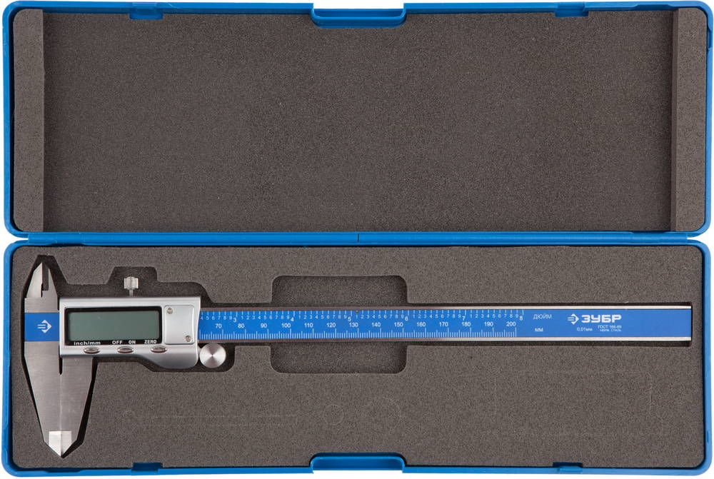 Электронный штангенциркуль 200 мм Профессионал ЗУБР ШЦЦ-I-200-0.01 34463-200