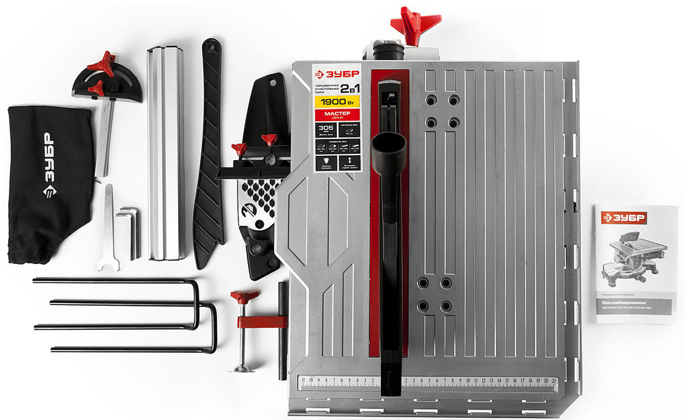 Пила торцовочная d 305 х 30 мм 1900 Вт комбинированная ЗУБР ЗПТК-305-1900 ЗПТК-305-1900