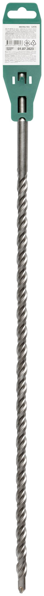 Бур по бетону SDS PLUS с двойной резьбой 16х600 мм (32978)