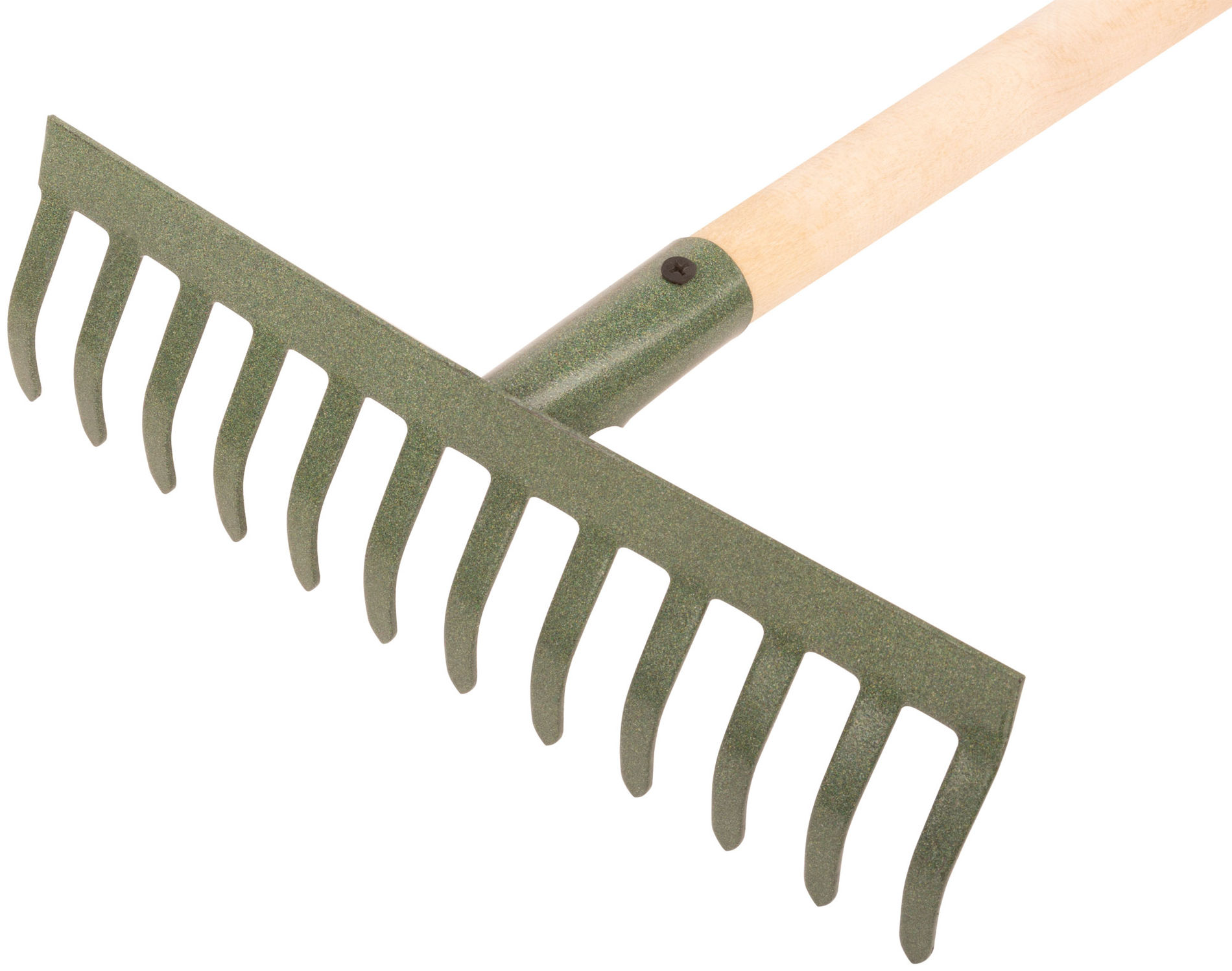 Грабли, прямой зуб, 12 зубьев, с деревянным черенком (76961)