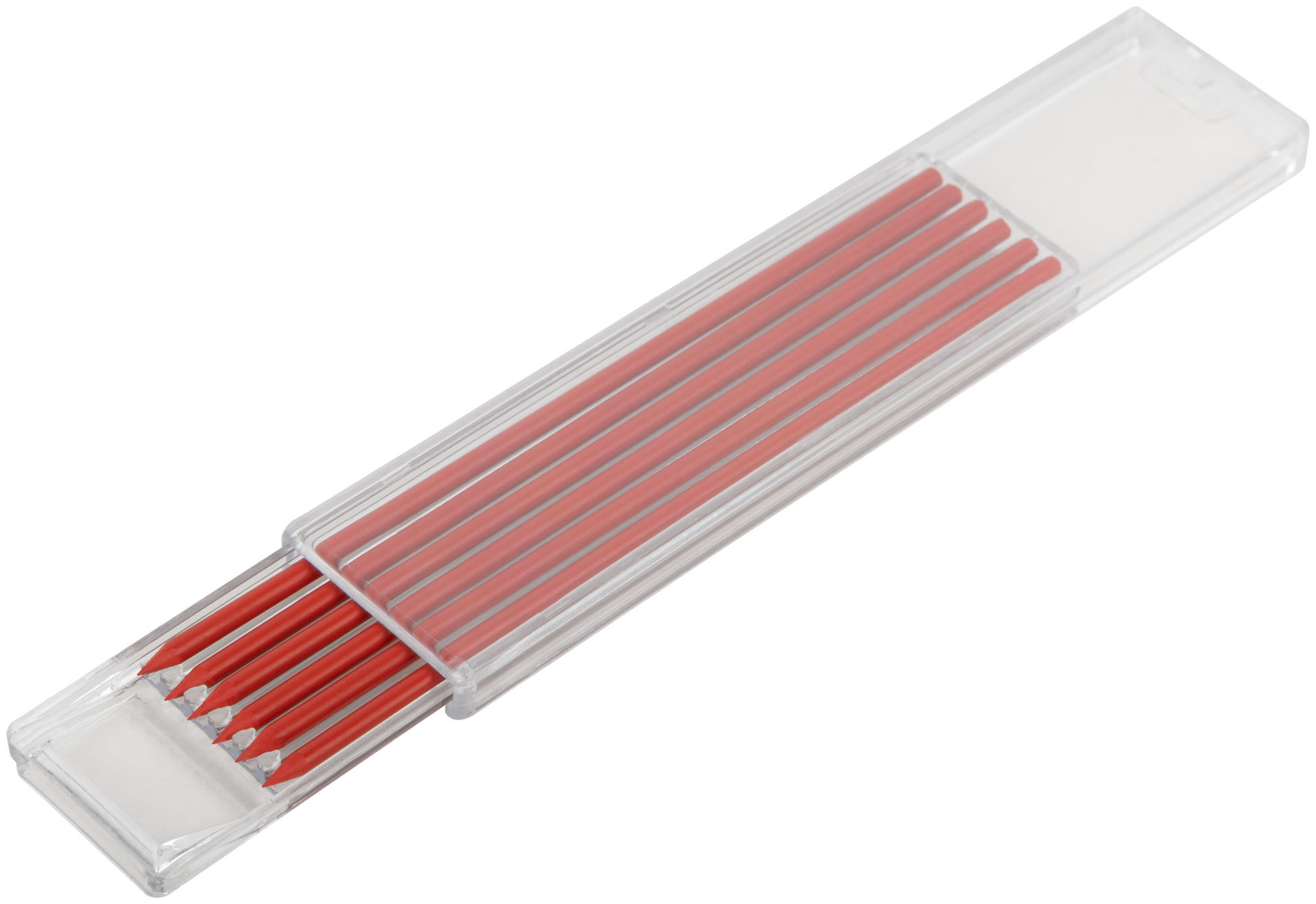 Грифели сменные для карандаша строительного, красные, 6 шт. (04323)
