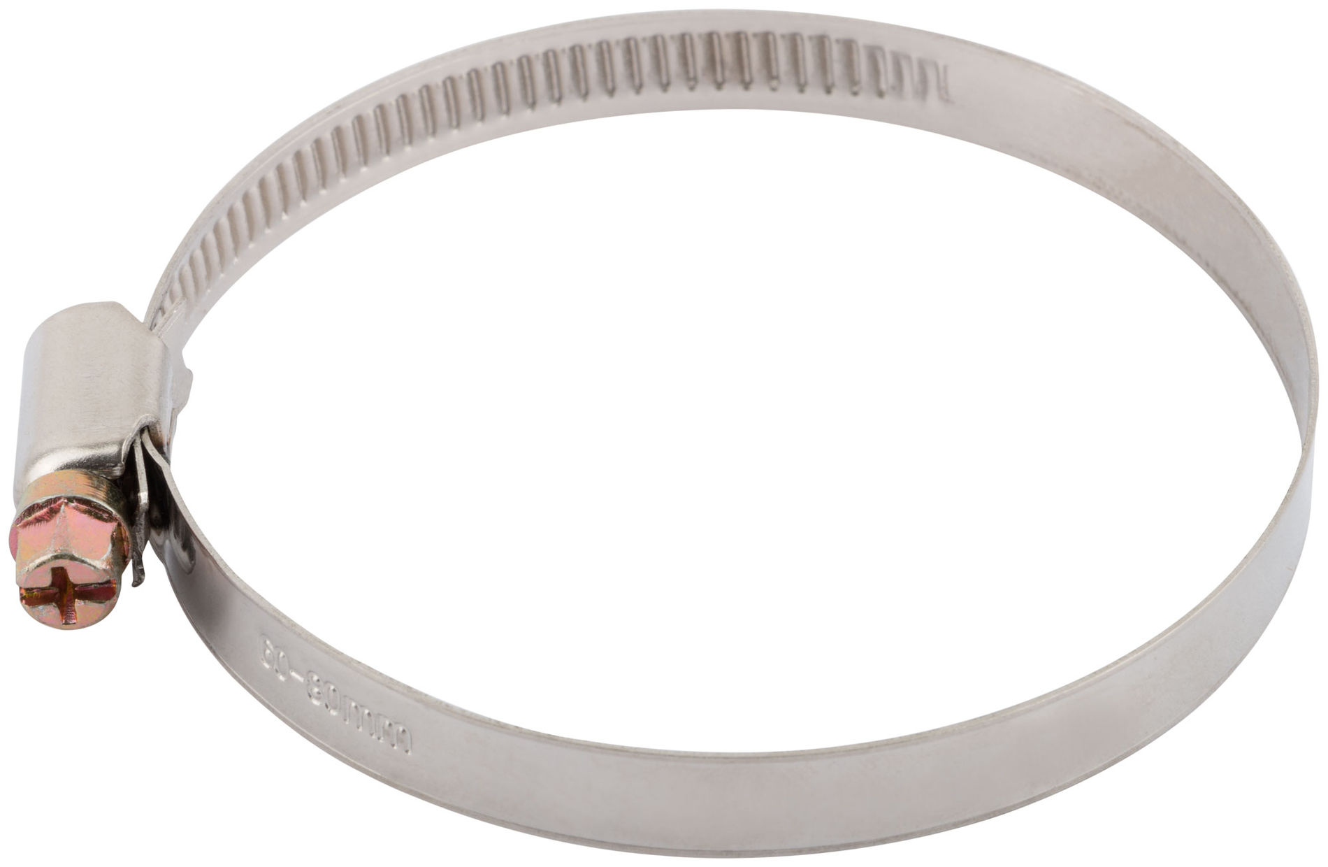 Хомут обжимной (нержавеющая сталь со сваркой) 60-80 мм (64287)