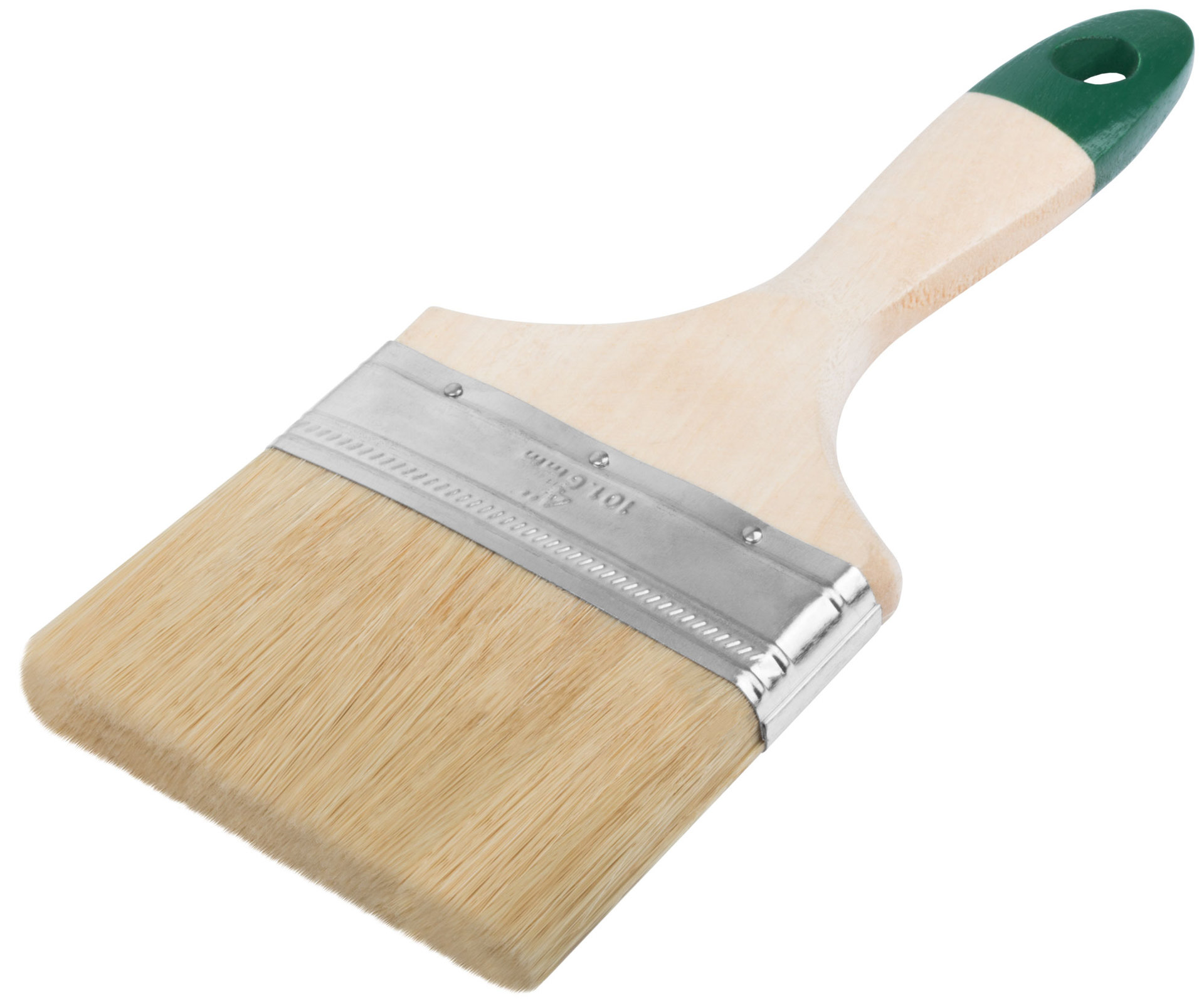 Кисть флейцевая Хард, натуральная светлая щетина, деревянная ручка 4 (100 мм) (01078)