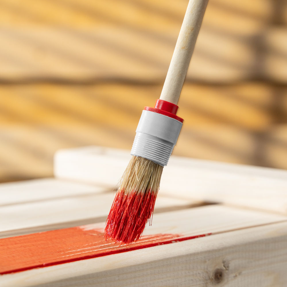 Кисть круглая № 2 (20 мм) натуральная щетина, деревянная ручка MTX (82072)