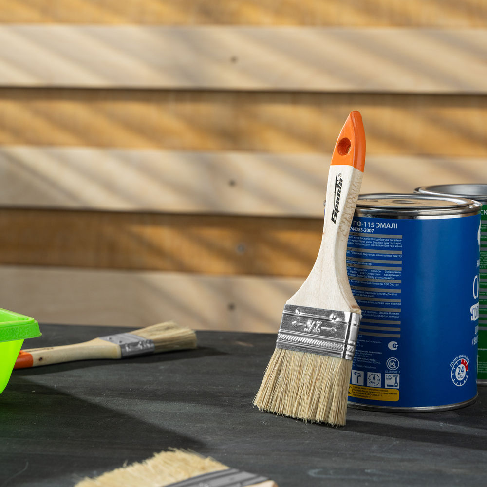 Кисть плоская Slimline 2.5 (63 мм) натуральная щетина, деревянная ручка Sparta (824355)