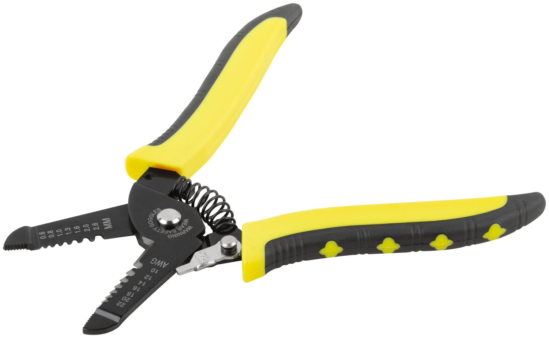 Клещи для снятия изоляции, диаметр проводов 0,6-2,6 мм, Профи, прорезиненная ручка 175 мм (60021)