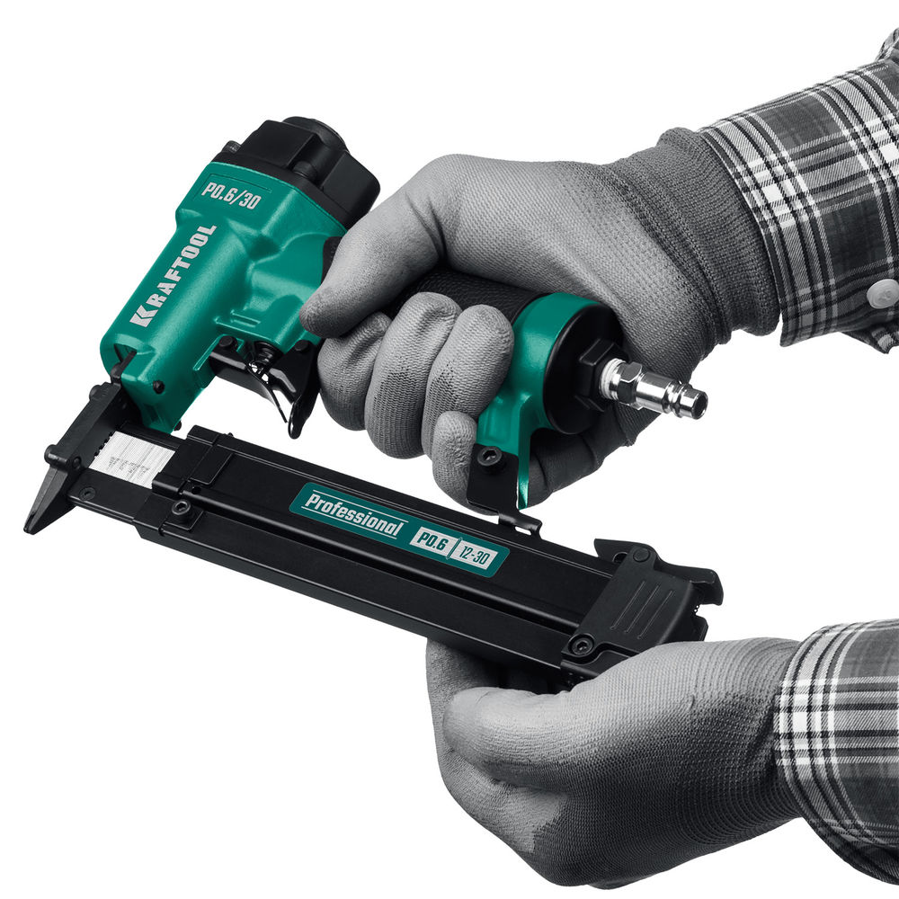 Пневматический нейлер для шпилек P0.6/30, 23Ga тип P0.6 (12–30 мм) KRAFTOOL 31963