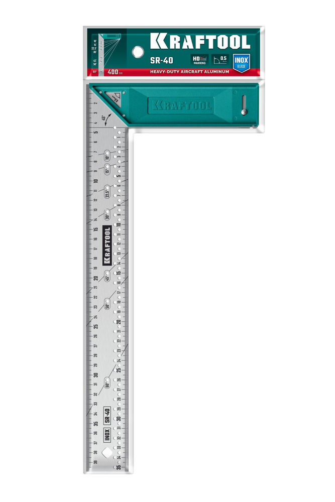 Высокоточный разметочный столярный угольник SR-40, 400 мм KRAFTOOL 3449-40