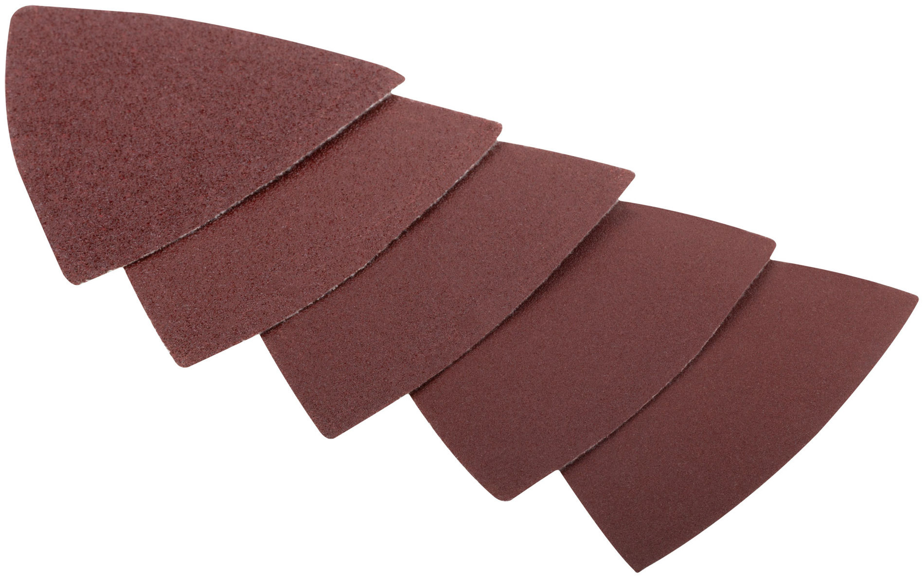 Листы шлифовальные треугольные на тканевой основе, 80 мм, набор 5 шт. (37953)