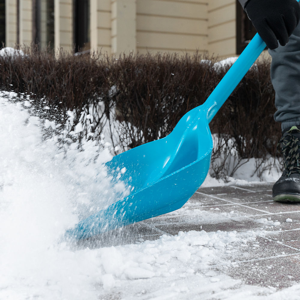 Лопата для уборки снега, полипропилен, 330х490х1265 мм, цельнолитая конструкция, LUXE Palisad (61795)