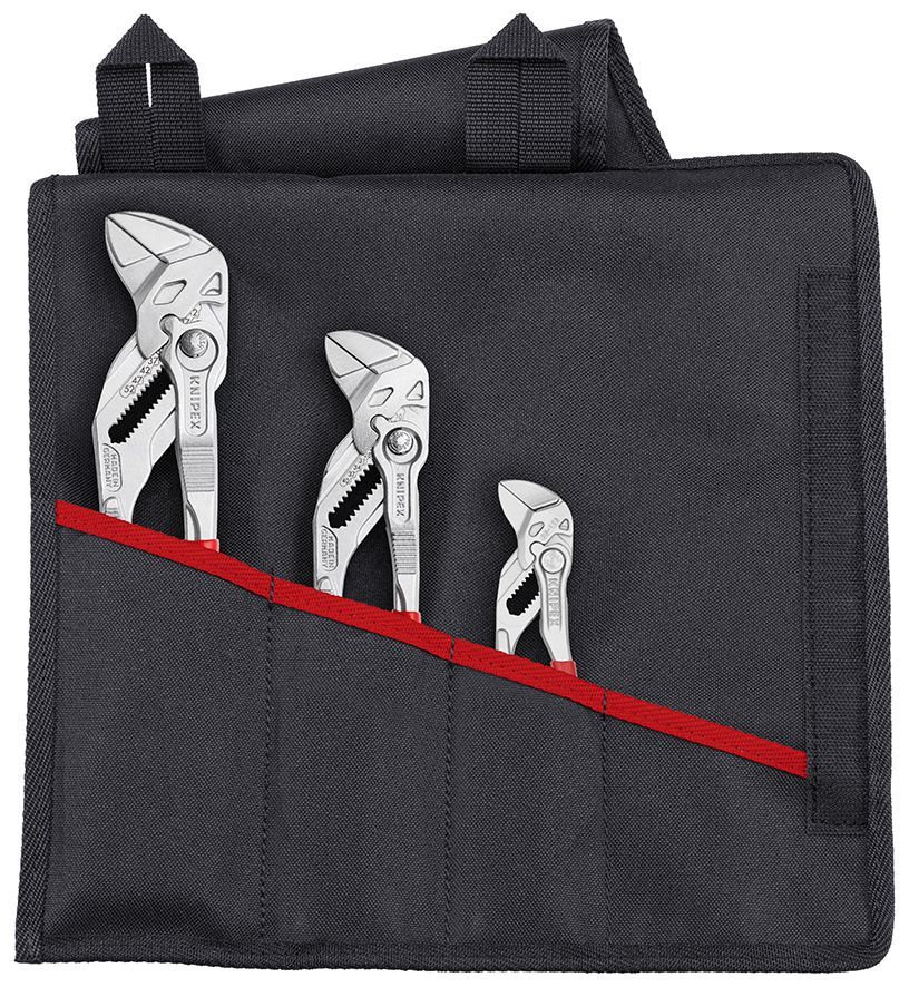 Набор клещей переставных-гаечных ключей в сумке-скрутке, 3 пр., KN-8603125/180/250 (KN-001955S6)