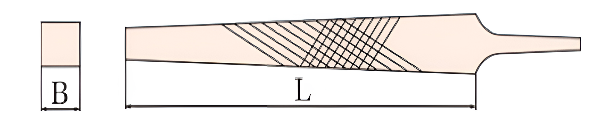 Напильник квадратный 12х350мм AlCu искробезопасный 220-1008, HORTZ
