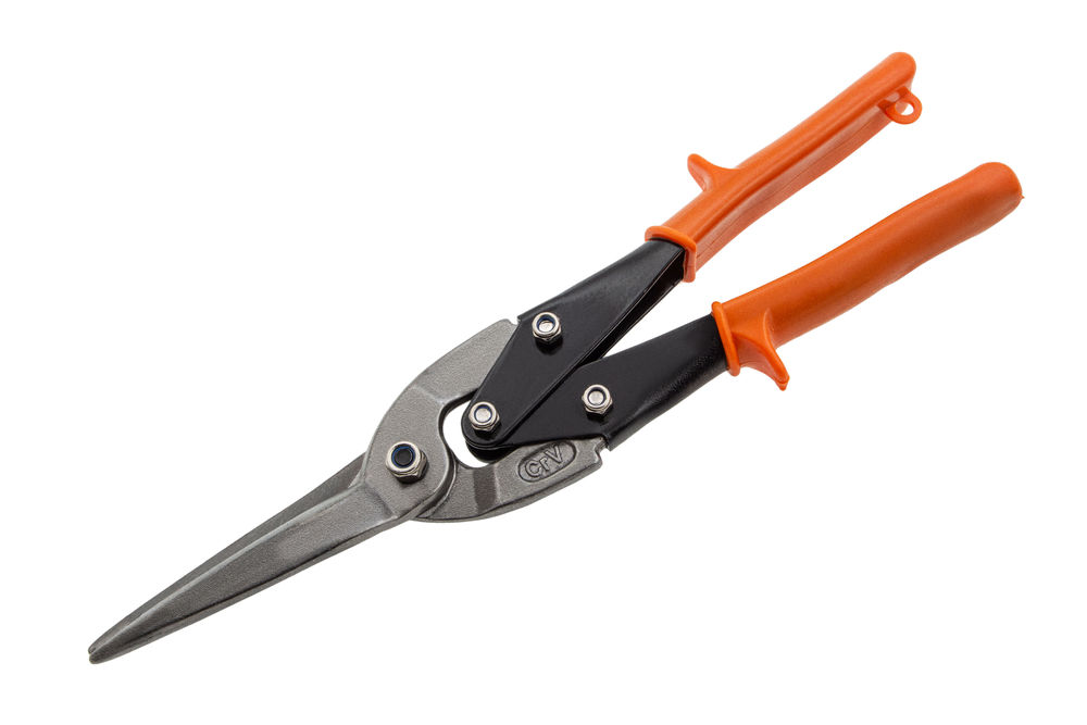 Ножницы по металлу, удлиненные, 290 мм, пряморежущие, обрезиненные рукоятки Sparta (783165)