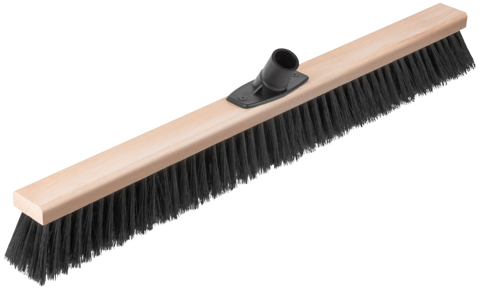 Щетка для пола деревянная наклонная Метро, пластиковая тулейка под углом, 5-ти рядная, 600х45 мм (68043)