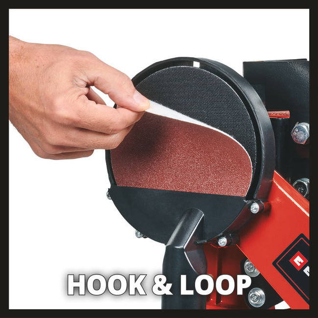 Станок шлифовальный Einhell TC-US 380, 380Вт, круг 150мм(шкурка), лента 100х914мм,стол,угл.упор (4419257)