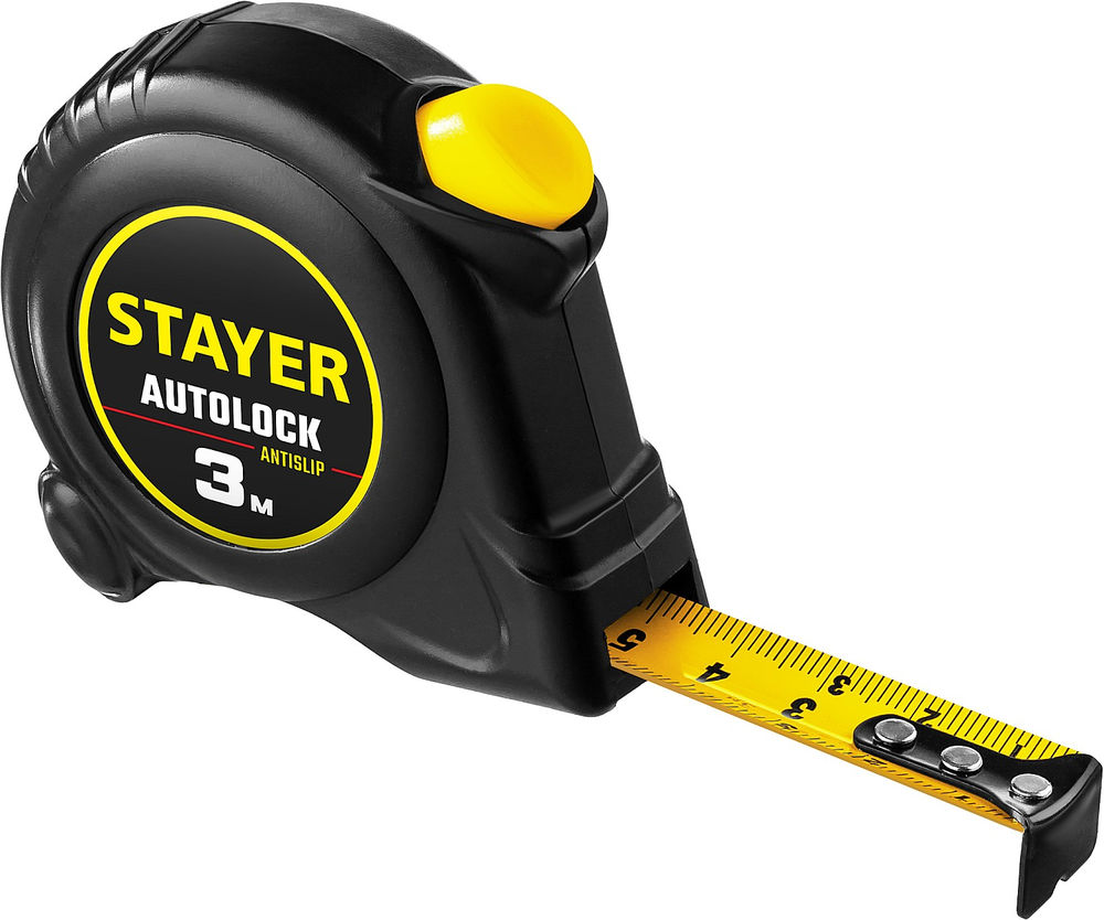 Рулетка с автостопом AutoLock 3 м х 16 мм STAYER 2-34126-03-16