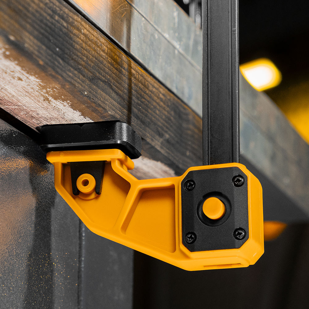 Струбцина F-образная, быстрозажимная, 450 х 80 мм, усиленный нейлоновый корпус Denzel (20507)