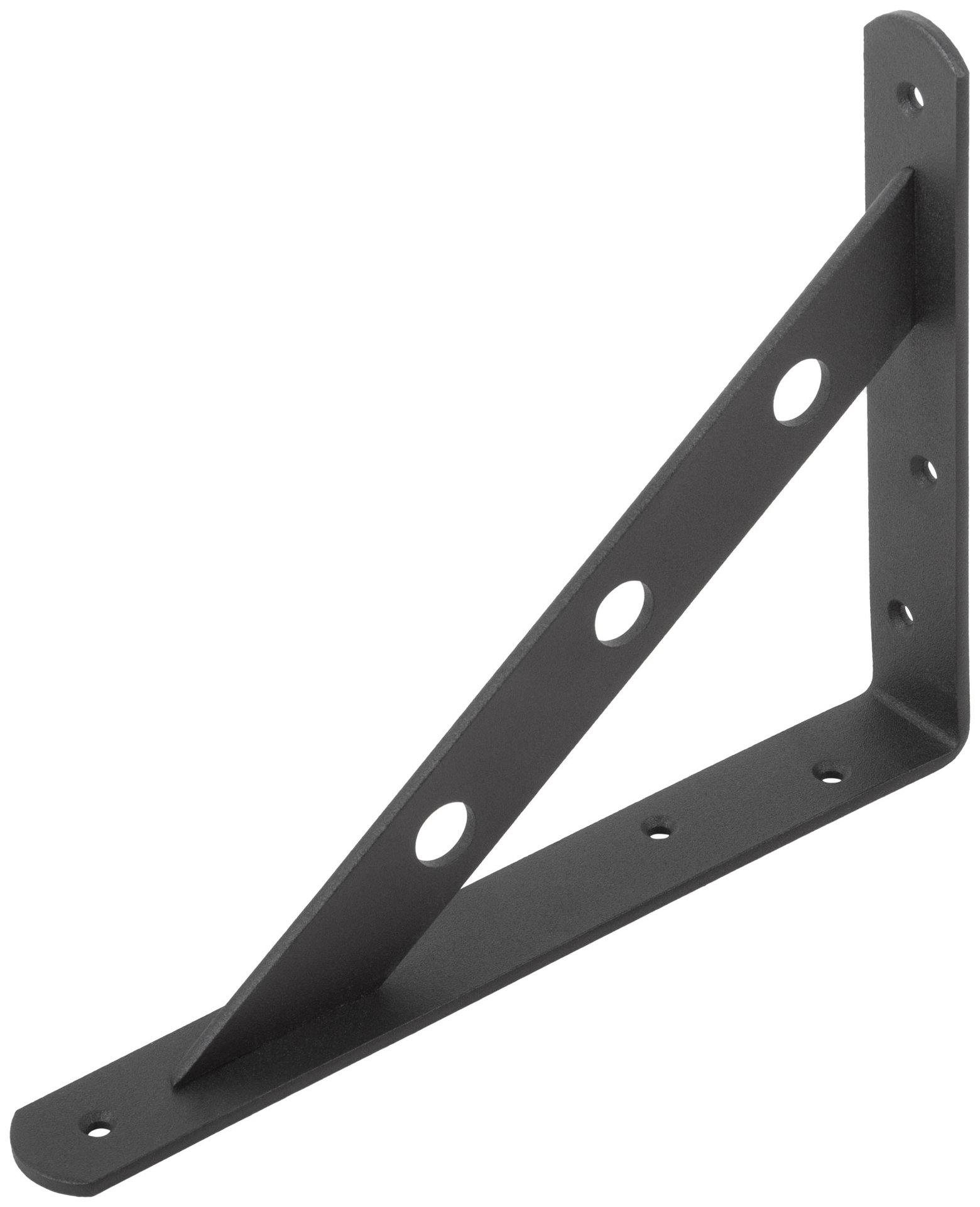 Уголок-кронштейн усиленный черный 200х150 мм (66104)