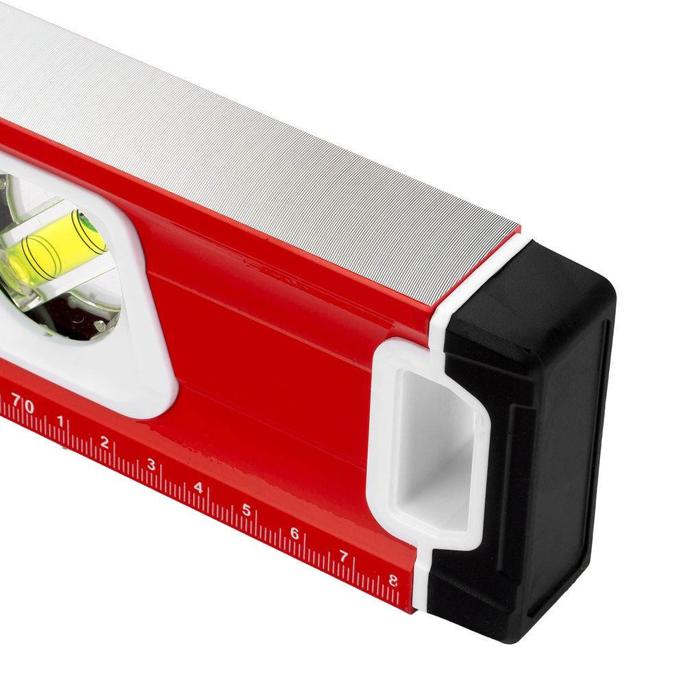 Уровень алюминиевый, магнит, фрезерованный, 3 глазка (1 зеркальный) двухкомпонентные рукоятки, 800 мм Matrix (34732)