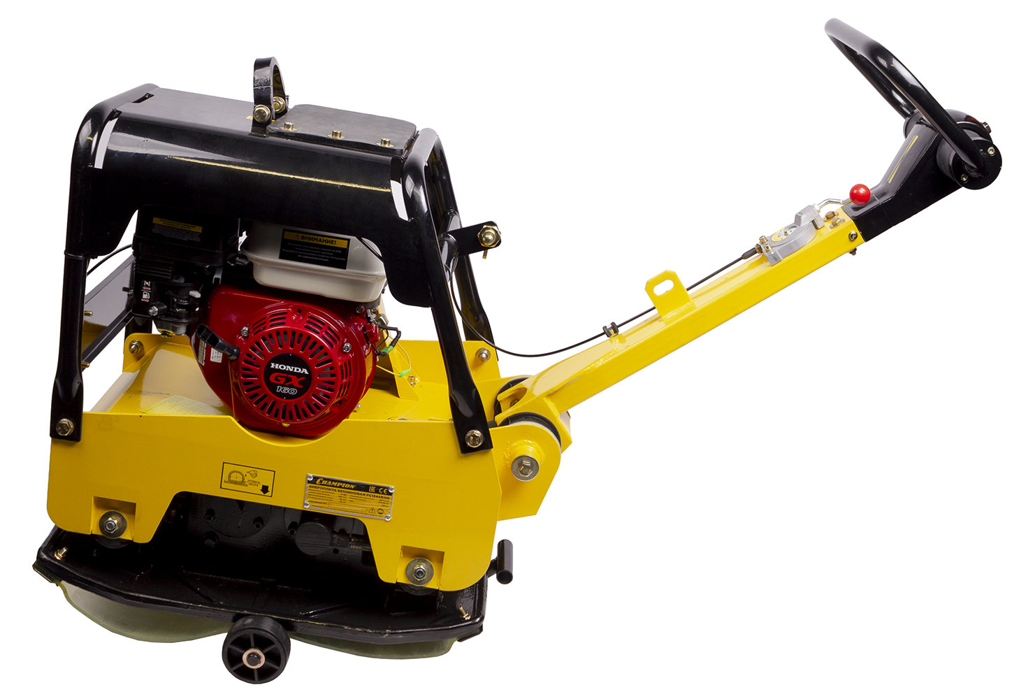 Виброплита бензиновая CHAMPION PC1345RHH (PRO 140,5кг25кН63*40,35смHondaGX160 4кВт,рев.гидр.рез) (PC1345RHH)