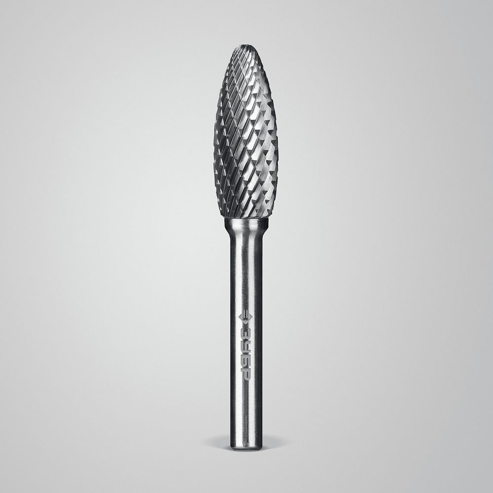 Борфреза твердосплавная 12?32 мм тип H пламя радиус 2.5 мм хв-к 6 мм Профессионал ЗУБР 28807-12-32