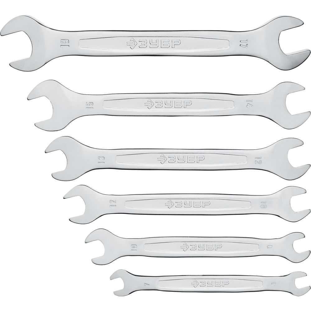 Набор ключей гаечных рожковых 6 шт 6-19 мм Профессионал ЗУБР 27011-H6