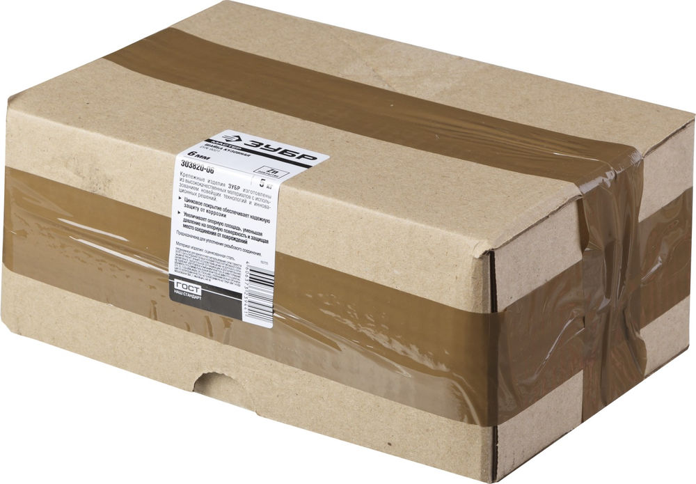 Кузовная шайба 6 мм, цинк, 5 кг ЗУБР DIN 9021 303820-06