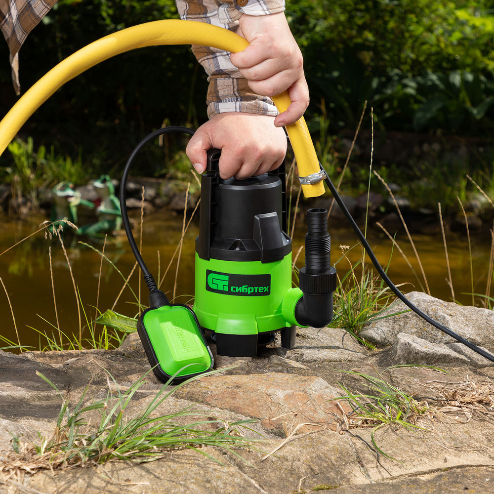 Дренажный насос для грязной воды СДН450-35, 450 Вт, напор 5.5 м, 8000 л/ч Сибртех (97263)