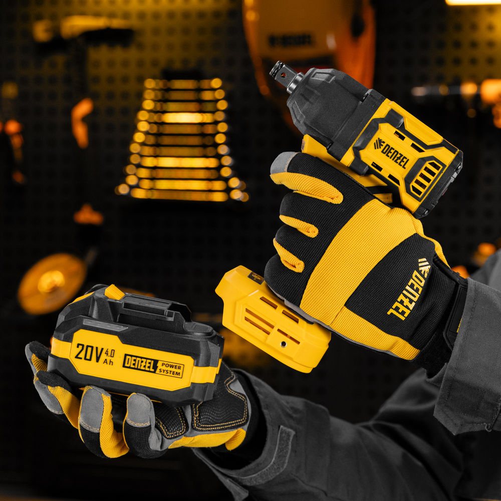 Гайковерт ударный аккумуляторный бесщет. CIWH-BL-20-500, Li-Ion, 20 В// Denzel (26524)