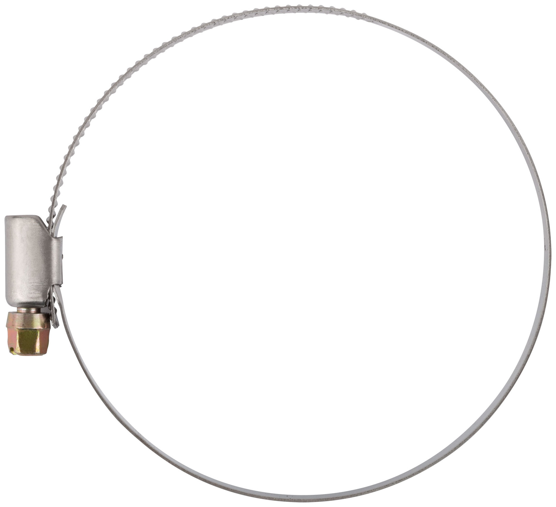 Хомут обжимной (нержавеющая сталь со сваркой) 70-90 мм (64288)