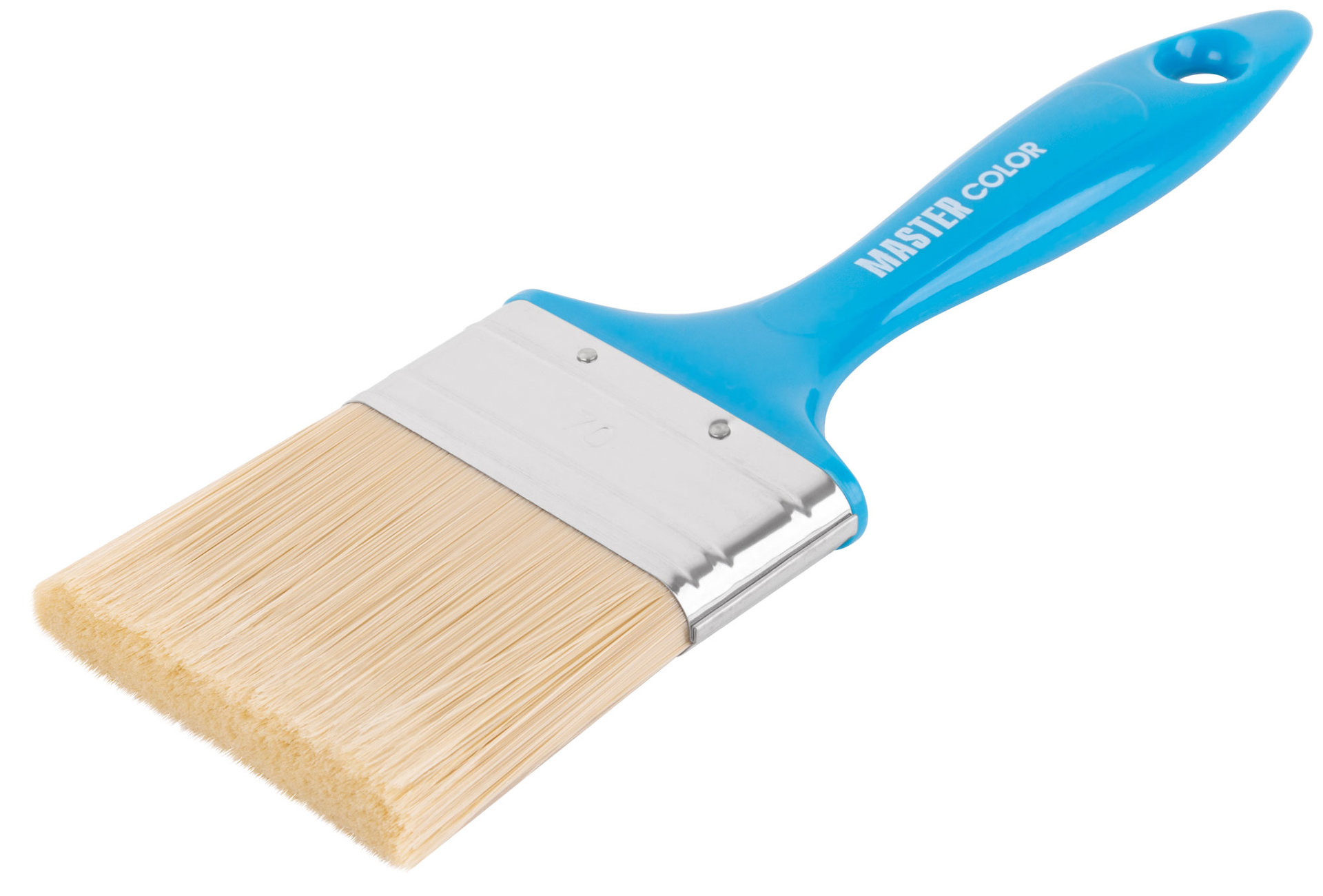 Кисть флейцевая, толщ. 16 мм, ПЭТ-щетина, нерж. обжим, пласт. ручка, ширина 70 мм (30-0204)