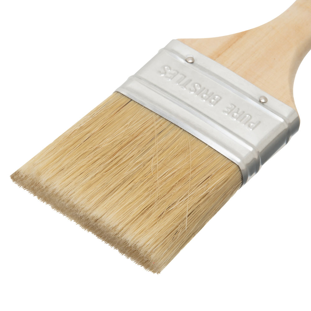 Кисть плоская Евро 2.5, натуральная щетина, деревянная ручка MTX (83054)