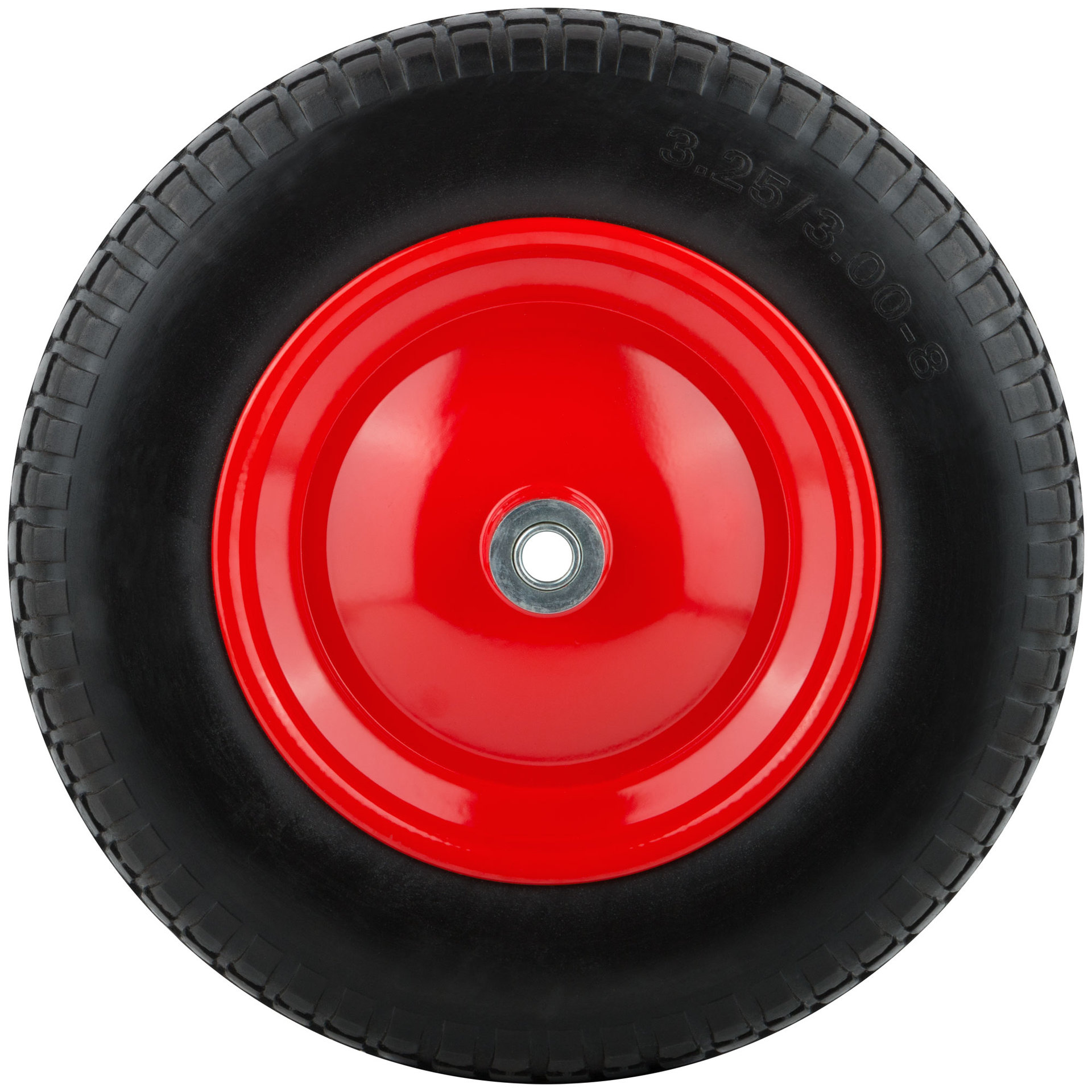 Колесо запасное полиуретановое 360х65 мм для тачек 77601 ; 77602 ; 77607 ( PU 3.25-8 ) ( посадка ширина 95 мм, диаметр 16 мм ) (77631)