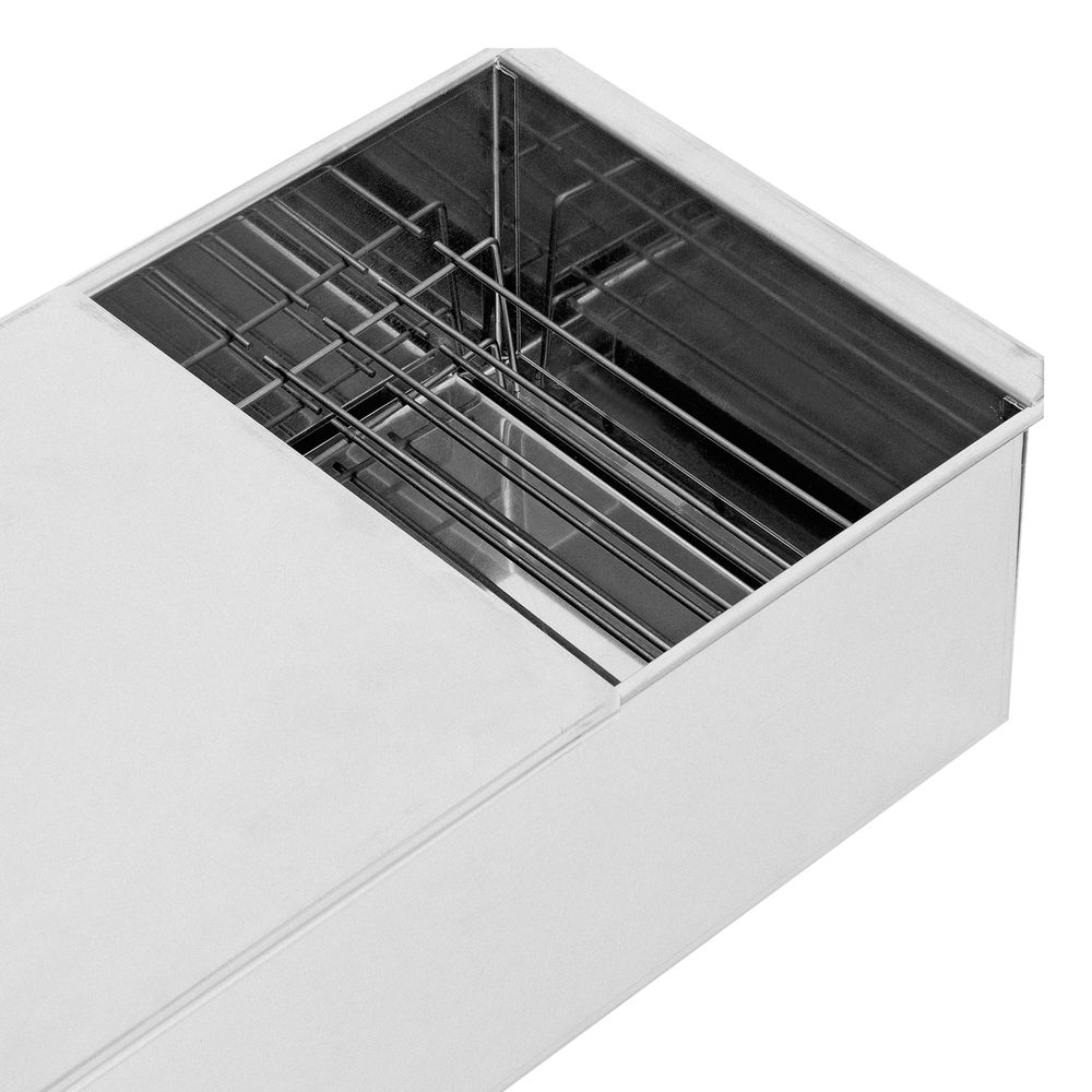 Коптильня двухъярусная 500 x 270 x 175 мм, нержавеющая сталь, 0.8 мм, с поддоном, на ножках, Camping Palisad (69526)